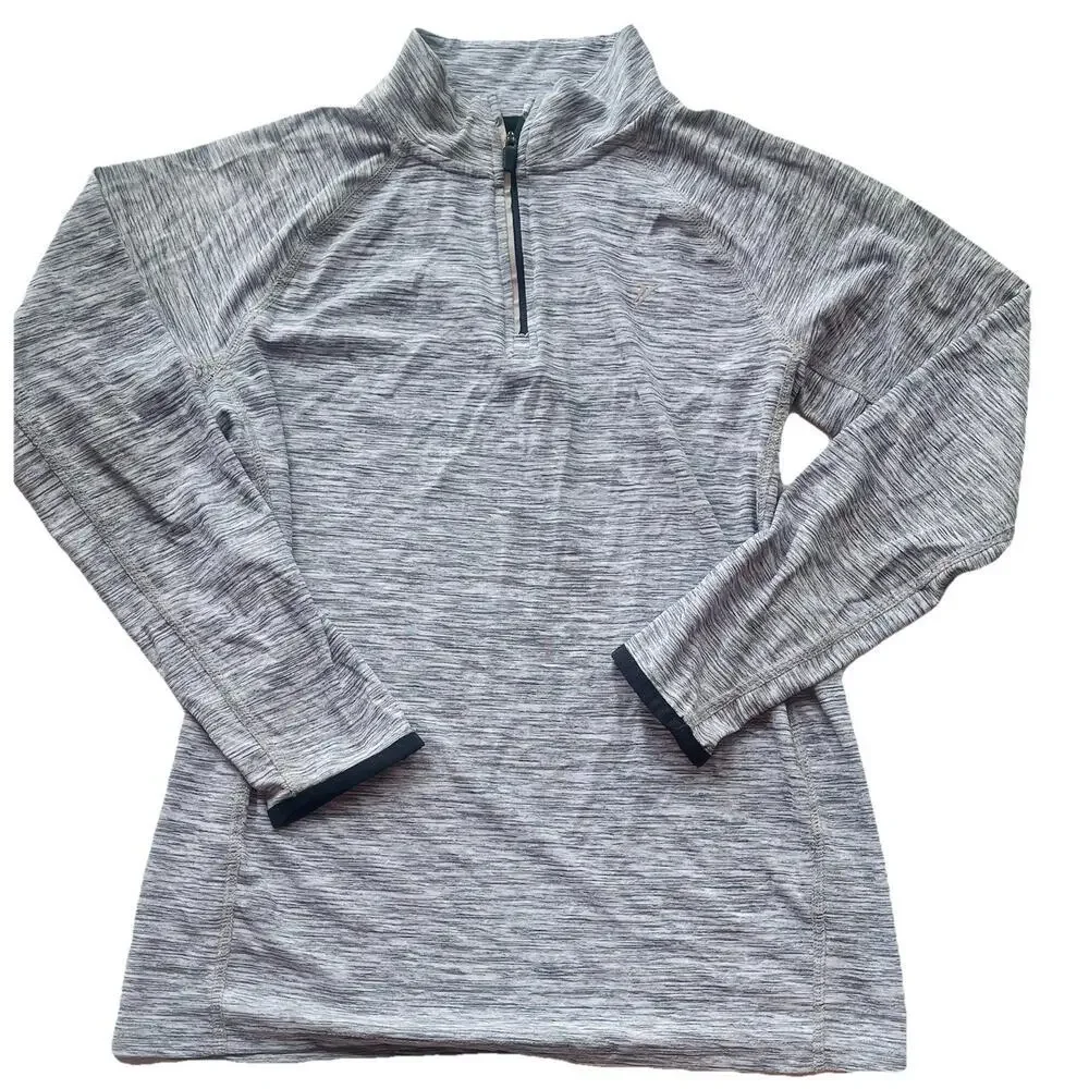 Old Navy Boys Active Go Dry Gray Long Sleeve Performance Shirt Size Large 10/12